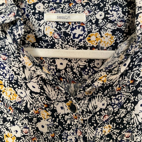 Sessùn Misia Viscose Crepe Blouse Size S Floral Print - Picture 3 of 4